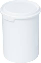 Ведро пластиковое с крышкой, 1 л, белое [5124]