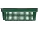 Ящик пластиковый перфорированный, 600x400x200 мм, 48 л, зеленый [102-У]
