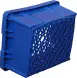 Ящик пластиковый перфорированный, 480x393x220 мм, 30 л, синий [304 м]