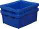 Ящик пластиковый перфорированный, 480x393x220 мм, 30 л, синий [304 м]