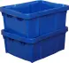 Ящик пластиковый перфорированный, 480x393x220 мм, 30 л, синий [304 м]