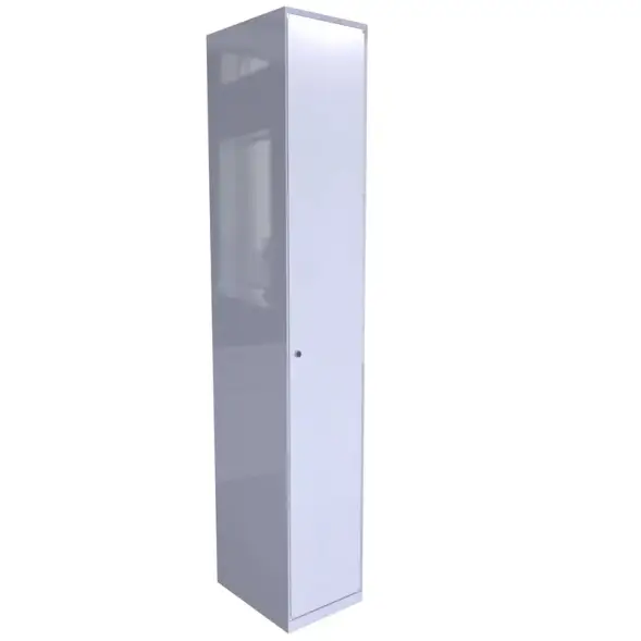 Металлический шкаф ХПГ 12 для СИЗ и противогазов 1870х380х500 мм с дверью Светло-серый