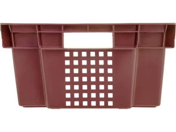 Ящик пластиковый перфорированный, 600x400x200 мм, 48 л, красный [102-У]