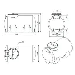 Емкость H 300л под плотность до 1.5 г/см3 синяя