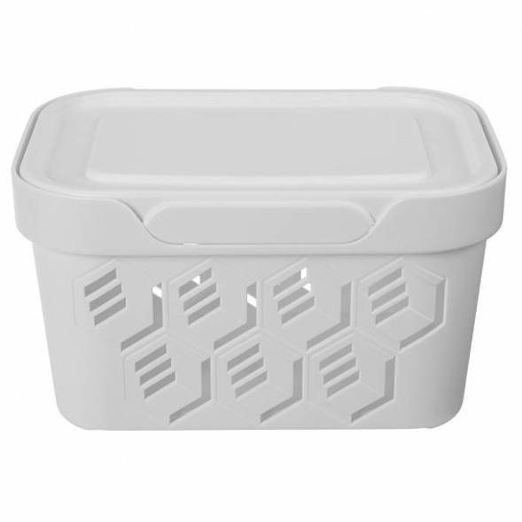 Ящик с крышкой универсальный Deluxe, 1,9л, светло-серый