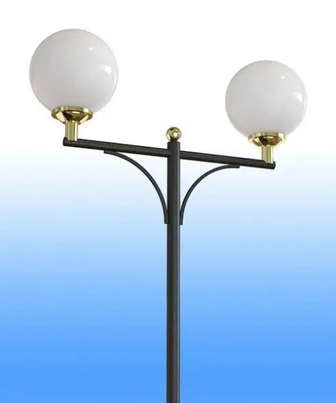 Стальной фонарный столб Т-14-2 со светильниками 4,327 м