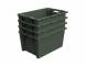 Ящик пластиковый поворотно-вкладываемый с зацепами для пакетов, 600х400х300 мм, зеленый [12.480.70 (KD6430.2)]