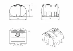 Емкость горизонтальная 6000л Усиленная