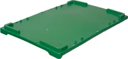 Крышка пластиковая морозостойкая для ящика, 600х400 мм, зеленый [503]