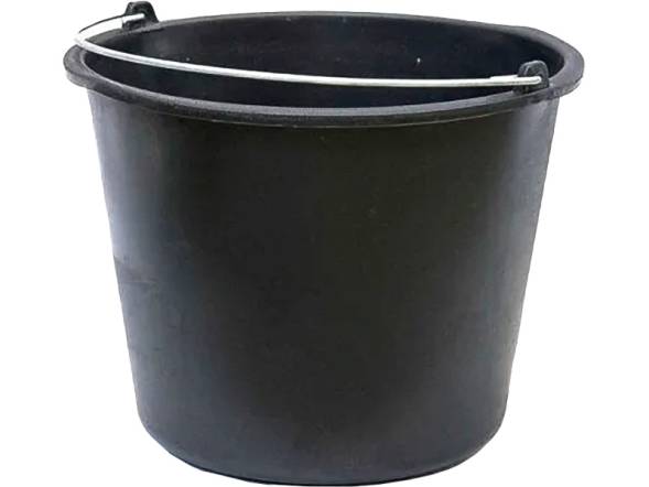 Ведро строительное пластиковое, 14 л, черный [4128]