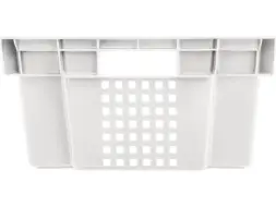 Ящик пластиковый морозостойкий перфорированный, 600x400x200 мм, 48 л, белый [102-У]