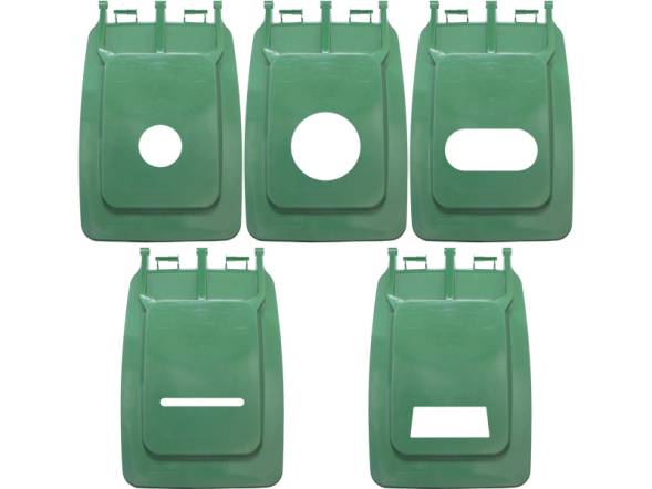 Пластиковый мусорный контейнер на колесах, 360л, зеленый