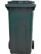 Пластиковый мусорный контейнер на колесах, 360л, зеленый