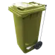 Мусорный контейнер 120л. на 2 колесах с педалью арт. 23.C21