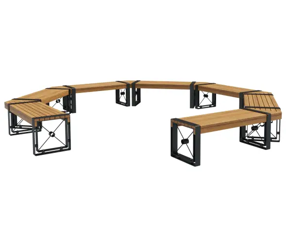 Скамейка стальная круглая «София»