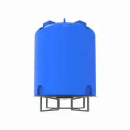 Емкость T 10000 л под плотность до 1,5 г/см3 синяя на основании для полного слива F