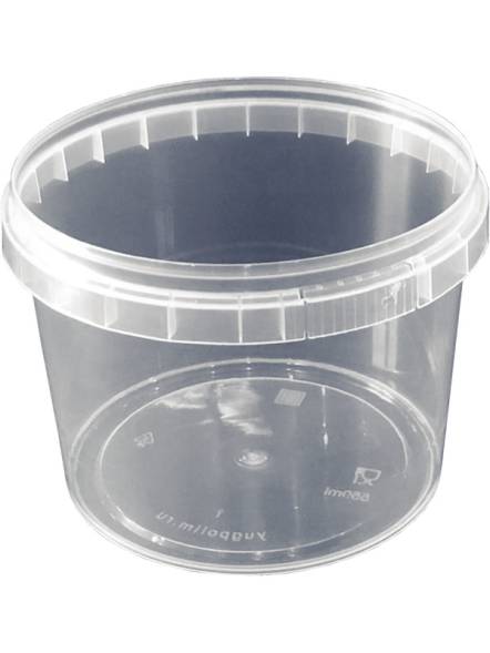 Ведро-банка пластиковая круглая с крышкой, 0.55 л [4031]