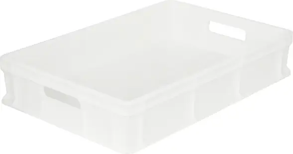 Ящик пластиковый сплошной, 600×400×120 мм, 22 л, зелёный [704.03.01 м]