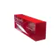 Короб откидной Стелла-техник F-600-4 , 600х178х206мм, 4 ячейки, красный, прозрачный