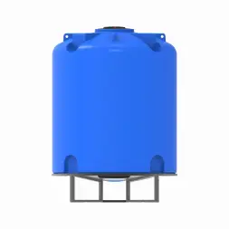 Емкость T 10000 л синяя на основании для полного слива F