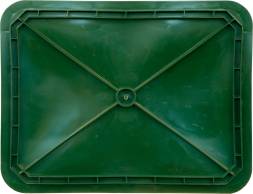 Ящик пластиковый сплошной, 430х330х110 мм, зеленый [405]