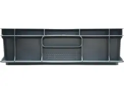 Ящик пластиковый сплошной, 600x400x120 мм, 22 л, серый [704.03.02 м]