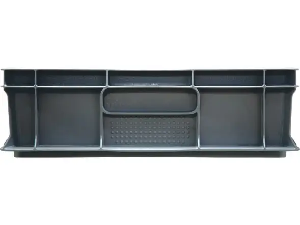 Ящик пластиковый сплошной, 600x400x120 мм, 22 л, серый [704.03.02 м]