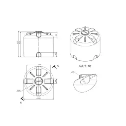 Емкость TR 4500 усиленная под плотность 1.2 г/см3 синий