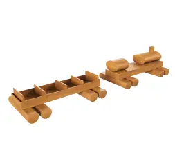 Игровой элемент HARDWOOD «Паровозик с вагонами»