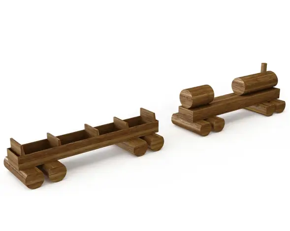 Игровой элемент HARDWOOD «Паровозик с вагонами»