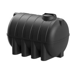 Емкость пластиковая горизонтальная для хранения воды и дизельного топлива, 2500 л, черный [TG2500S1]