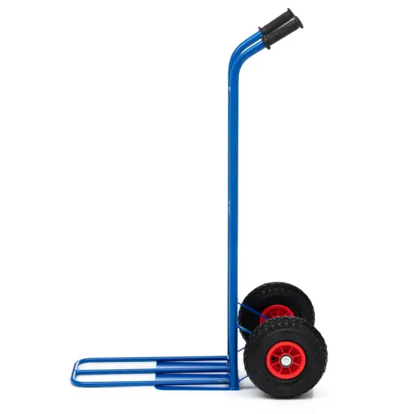 Тележка грузовая Стелла-техник КГ-150-PU-1120-255 с откидной полкой, грузоподъемность 150 кг