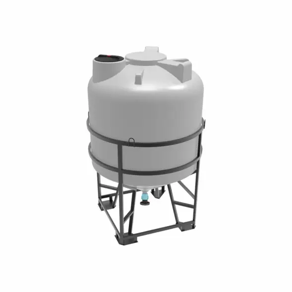 Емкость ЦКТ 5000 л с патрубком 160мм с фланцем белая в обрешетке