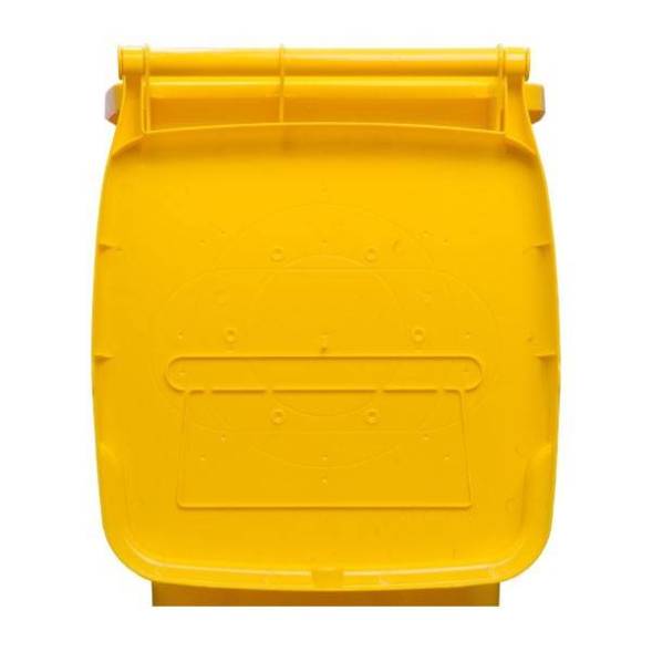 Мусорный контейнер пластиковый для ТБО/ТКО на колесах с крышкой, 120 л, красный