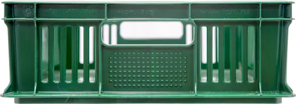 Ящик пластиковый перфорированный, 600×400×140 мм, 27 л, синий [705.01.01]