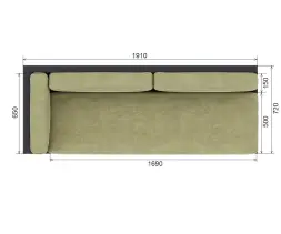 Диван «Параллель» 1 Лиственница