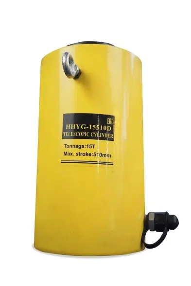 Домкрат гидравлический телескопический TOR HHYG-15510D (ДТ15Г510) 15 т (3 уровня)