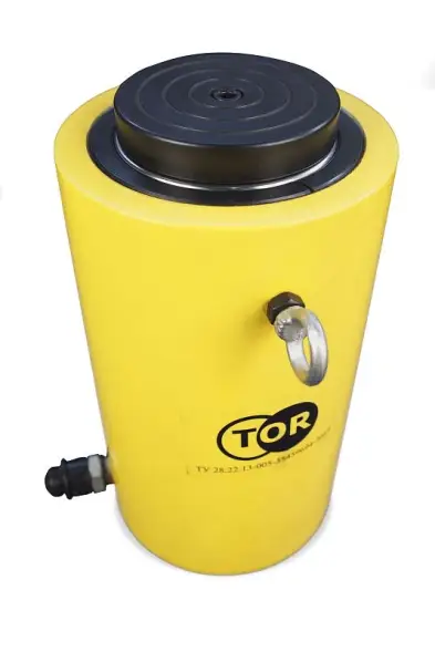 Домкрат гидравлический телескопический TOR HHYG-15510D (ДТ15Г510) 15 т (3 уровня)