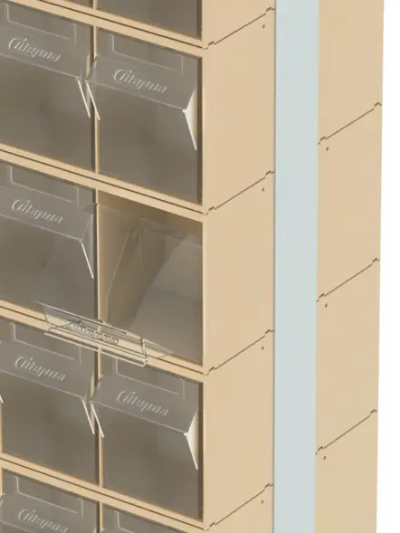 Стойка бежевая двусторонняя напольная Стелла-техник 406-00-00-10-B