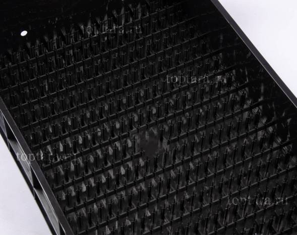 Ящик пластиковый для выгонки тюльпанов без клапана, 600х400х190 мм, черный [600400190-04]