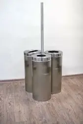 Урна Молл, шлифованная, с емкостью 3х27 л