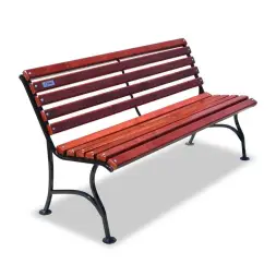 Скамейка стальная «Элегант» без подлокотников 3,0 м (3 опоры)