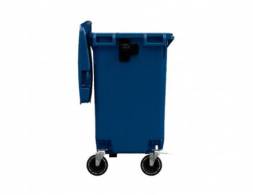 Контейнер пластиковый для мусора (ТБО/ТКО) с крышкой на колесах, 770 л