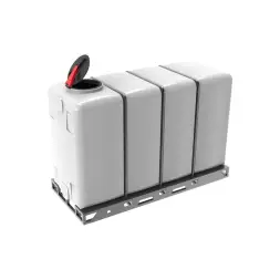 Емкость KR 4000л под плотность до 1.2 г/см3 белая с откидной крышкой в обрешетке New