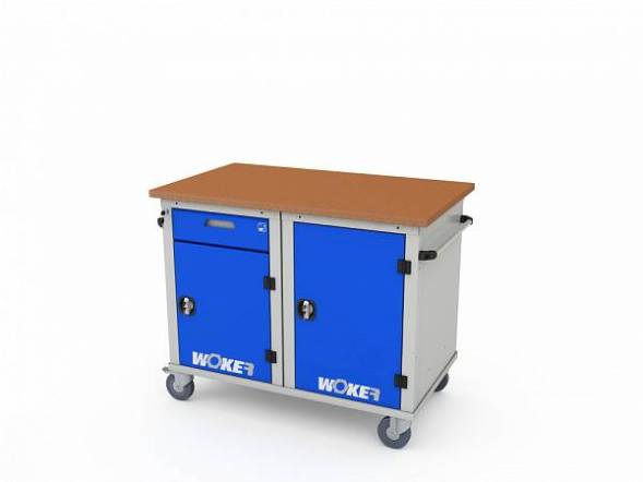 Верстак ДВК мобильный с 2 тумбами WOKER PRO 2201.1200
