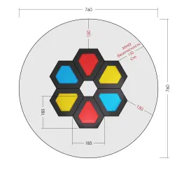 Набор встраиваемых батутов «Калейдоскоп 6S»