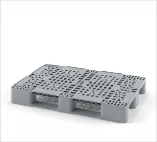 Универсальный перфорированный пластиковый поддон 1200х800 на двух полозьях