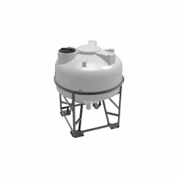 Емкость ЦКТ 3000 л с патрубком 160мм белая в обрешетке