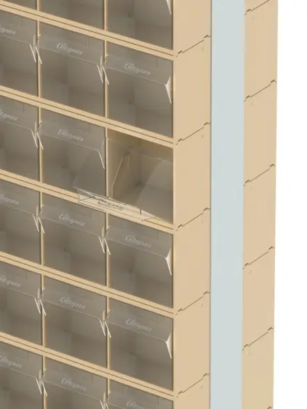 Стойка бежевая двусторонняя напольная Стелла-техник 406-00-14-00-B