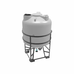 Емкость ЦКТ 5000 л с патрубком 90мм с фланцем белая в обрешетке